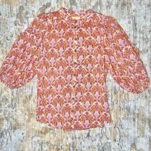 Maeve by Anthropologie Blouse Tiger Print Size 2